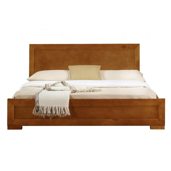 Oak Wood Full Platform Bed