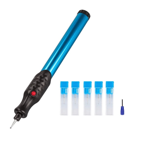 Electric Cordless Engraving Pen, Etcher Engraver Tool with 5Pcs Replaceable Diamond Tip Bit, Engraving Pen for Metal, Wood, Glass, Plastic, Jewelry, Leather