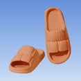 thumbnail image 5 of Wensltd Women Flat Slide Slippers Open Toe Soft Sole Lightweight Wide Width Daily Outdoor Walking Slippers Orange, 5 of 5