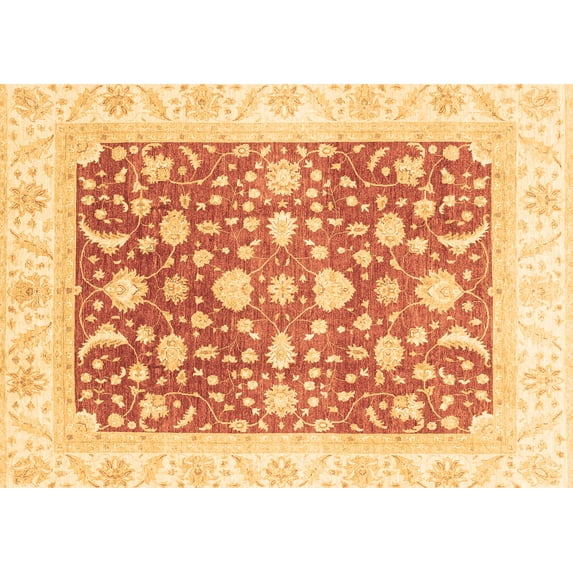 Ahgly Company Indoor Rectangle Abstract Brown Modern Area Rugs, 4' x 6'