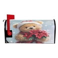thumbnail image 2 of WOBOGO Teddy Bear Holding Flowers Mailbox Cover Magnetic for Garden Yard Home Decor Standard Size 20.7×18.03in, 2 of 9