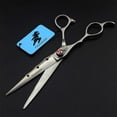 thumbnail image 4 of Juego de tijeras de peluquería para zurdos, tijeras profesionales de barbero de 7 pulgadas con tijeras de entresacar., 4 of 5