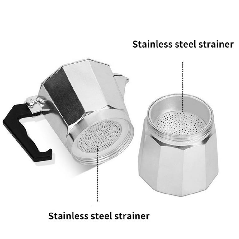 Aluminum Stovetop Espresso, 3cup/6cup/9cup/12cup, Classic Stovetop Espresso  And Coffee Maker, Moka Pot For Italian And Cuban Cafe Brewing, Greca Coffee  Maker, Cafeteras, Silvery - Temu
