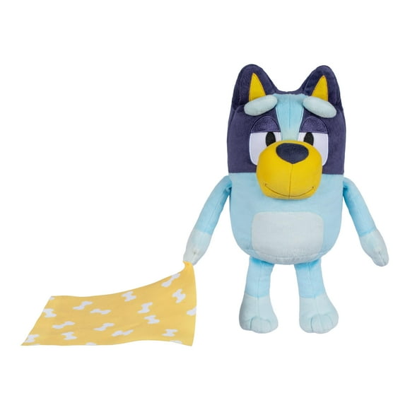 Peluche Bluey Sleepy Time de 13 pulgadas con manta, presione la barriga para escuchar 7 frases divertidas, cante la canción temática, muy suave, hecho con telas de lujo y costuras detalladas | Exclusi