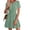 01 Green, variant on YueHuiYing Women's Summer Short Sleeve V-Neck Fit and Flare Semi-Formal Work and Wedding Guest Dresses