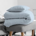 thumbnail image 6 of GAIAM® Relax 300 Thread-Count TENCEL Soft Reversible Comforter, King, Aqua/Gray, 6 of 7