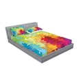 thumbnail image 2 of Abstract Fitted Sheet & Pillow Sham Set, Colorful Game Pieces Fractal Hobby Activity Leisure Cartoon Image, Decorative Printed 6 Piece Bedding Decor Set, Queen, Multicolor, by Ambesonne, 2 of 3