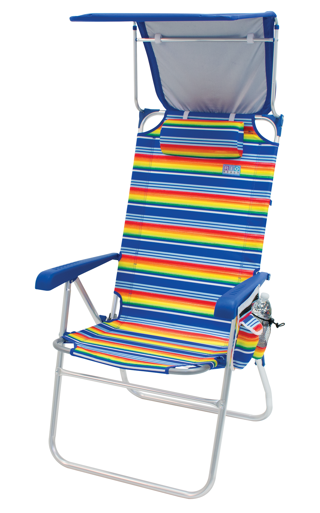 Rio Beach Hi Boy Aluminum Beach Chair With Canopy Multicolor Stripe Walmart Com Walmart Com