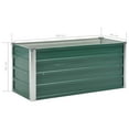 thumbnail image 2 of vidaXL Raised Garden Bed Planter Pot Flower Box Outdoor Galvanized Steel Green, 2 of 7