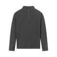thumbnail image 4 of Men's Athletic Shirts Long Sleeve Quarter Zip Pullover Quick Dry Lightweight Moisture Wicking Running Workout Tops (M, Dark Gray), 4 of 7