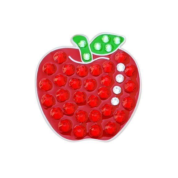 Navika Swarovski Crystal Golf Ball Marker & Hat Clip - Apple