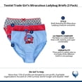 thumbnail image 6 of Textiel Trade Girl's Miraculous Ladybug Briefs (3 Pack), 6 of 6