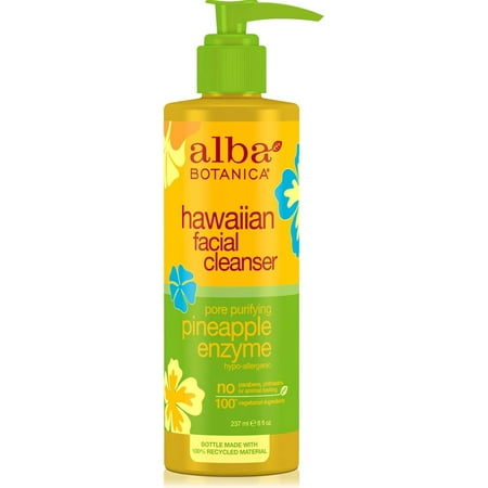 Alba Botanica Hawaiian Facial Cleanser, Pore Purifying Pineapple Enzyme, 8 (Best Facial To Clean Pores)