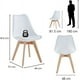 thumbnail image 3 of Set de 4 Sillas Esquivel FRATELLO MUEBLES de comedor u oficina color Blanco, 3 of 9
