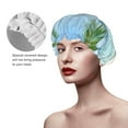 thumbnail image 4 of Balery Starfish In Beach Shower Caps, Double Layer Waterproof Shower Cap, Double Layers Reusable Shower Cap With Soft Comfortable For Long Thick Hair Soft Bath Shower Hair Caps, 4 of 9