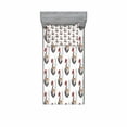 thumbnail image 2 of Floral Bedding Set with Sheet & Covers, Soft Orange and Red Flowers on Branches Flourishing Spring Season Garden Theme, Printed Bedroom Decor 2 Shams, 4 Sizes, Red Orange Black, by Ambesonne, 2 of 3
