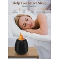 thumbnail image 4 of AYEANY 200ML Essential Oil Diffusers with Cool Mist, 2 Brightness Night Light & Auto-Off, Super Quiet Oil Diffuser with Flame Effect for Home, Office, Spa, Gym (Black), 4 of 6