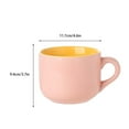 thumbnail image 4 of Taza de cerámica Bewildely para desayuno bebida microondas color Rosa, 4 of 6
