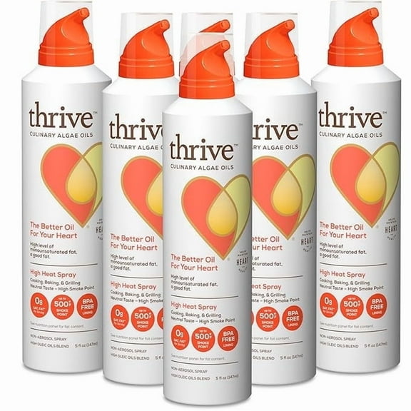 Thrive Cooking Spray – Culinary Algae Oils 5 fl oz, 6 Pack