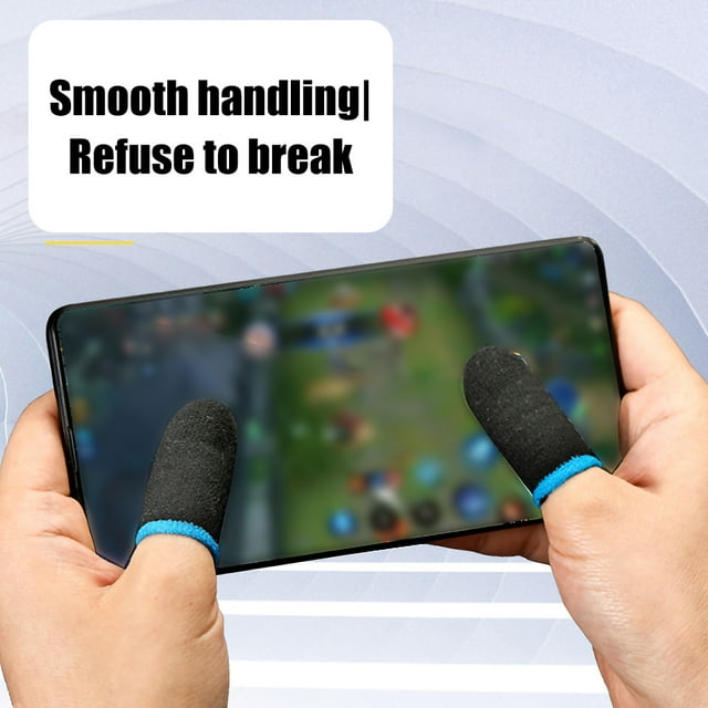 VONKY 2 Pcs Gaming Controller Gloves Touch Screen Elastic Sleeves Breathable Fingertips Cover Accessory for Computer Laptop Black Yellow