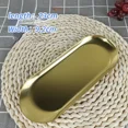 thumbnail image 1 of Stainless Steel Towel Tableware Storage Tray Nordic Style Oval Tray Homewares Golden-L, 1 of 6