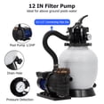thumbnail image 3 of YUSAZENS 12 Inch 1/2HP 400W Pool Sand Filter Pump, High Flow Pool Pump for Above Ground Inground Pool Spa Water Cleaning White, 3 of 6
