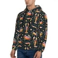 thumbnail image 3 of Pofeuu Various Crustaceans Print Mens Casual Hooded Collar Drawstring Hoodies Pullover Sweatshirts Casual Long Sleeve Shirts-3X-Large, 3 of 7