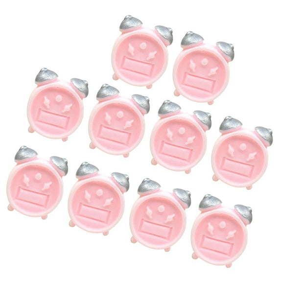 unbranded 10 Pcs Small Clocks Mini Alarm Clock Miniature Alarm Clock 1.60X1.30X0.80CM Pink
