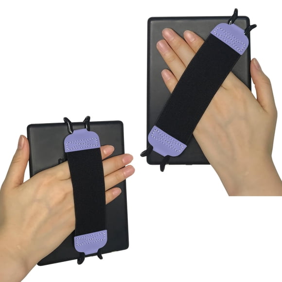 Soporte de correa de mano para tableta Kindle eReaders Fire, color morado