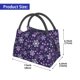 thumbnail image 2 of Balery Christmas Purple Snowflakes Bolsa de Aislamiento Portátil – Bolsa de Almuerzo con Forro de Aluminio Mejorado, Funda Impermeable y Fácil de Limpiar para Picnic y Caja de Almuerzo, 2 of 6
