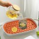 thumbnail image 4 of Bandeja de té con doble drenaje para cocina y salón | Bandeja de fruta de plástico grande, estantería para el juego de té, utensilios | Estantería que ahorra espacio, diseño de dos niveles, fácil de, 4 of 8