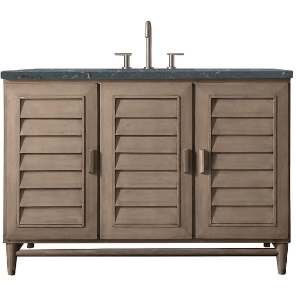 James Martin Vanities 620-V48-WW-FPBL Portland 48" Free Standing Single Basin Birch Wood