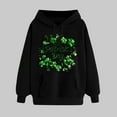 thumbnail image 6 of NuoCaiYun Sweatshirt for Women Funny Print St. Patrick's Day Long Sleeved Loose Comfortable Hooded Drawstring Pullover with Pocket, 6 of 6