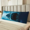 thumbnail image 4 of KLL Ultra Soft Microfiber Body Pillow Cover/Pillowcases 20"x54" with Hidden Zipper Closure-Open-Mouthed Shark, 4 of 5
