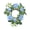 Light Blue, variant on Dserhfy Mini Artificial Wreath Candle Ring Realistic Faux Rose Garland with Plastic Base Candle Wine Decoration Weddings Party Dining Table Centerpiece