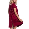 thumbnail image 3 of Hanerdun Women Pregnancy Maternity Dress Female Mini Pregnancy Dresses Dark Red L, 3 of 5