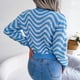 thumbnail image 4 of Suéter de cuello redondo para mujer, suéter informal de invierno de color liso, manga larga, cuello redondo, suéter para mujer, 4 of 7