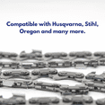 thumbnail image 2 of Jeremywell S44 12 Inch Chainsaw Chain Blade 44 Drive Links 3/8" LP Pitch 0.050'' Gauge Fits Husqvarna Echo McCulloch Stihl MS 170 63PM 44 91VXL44CQ H35 (1 PACK), 2 of 5
