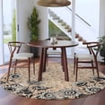thumbnail image 4 of Round Area Rug 5 Ft, Vintage Sunflower Washable Non-Slip Circle Carpet for Living Room/Bedroom, Farmhouse Country Floral Plant Low-Profile Runner Mats Collection Rugs for Indoor, 4 of 7