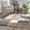 thumbnail image 6 of Rug Branch Contemporary Geometric Shag Brown White Indoor Area Rug - 8x10, 6 of 6
