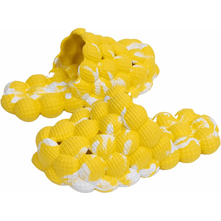 

Rush Ladies Men Massage Bubble Slide Slippers Fun Lychee Anti-Slip Spa Slippers Gym Home Slippers Shower Bedroom Slippers Soft Pillow Stress Relief Slides Reflexology Sandals S353