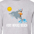 thumbnail image 4 of Inktastic Fort Myers Beach Florida Dolphin Long Sleeve Youth T-Shirt, 4 of 5