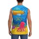 thumbnail image 4 of Balery Submarine And Landscape Camisetas sin mangas para hombre, absorbe la humedad y protege contra el mal olor.-Large, 4 of 7