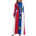 thumbnail image 2 of Vestido largo con bandera de Acadia Vestidos de fiesta vestidos con mangas largas vestido mujer verano 2024, 2 of 5