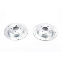 Power Stop Rear Pair of Drilled and Slotted Brake Rotors JBR1565XPR