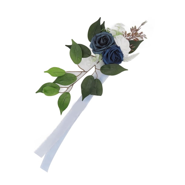Flor del respaldo de la silla de la boda,Flor del respaldo de la silla de la boda Decoración de la silla de la flor Silla de la boda artificial Flor Rendimiento de primer nivel Jadeshay A