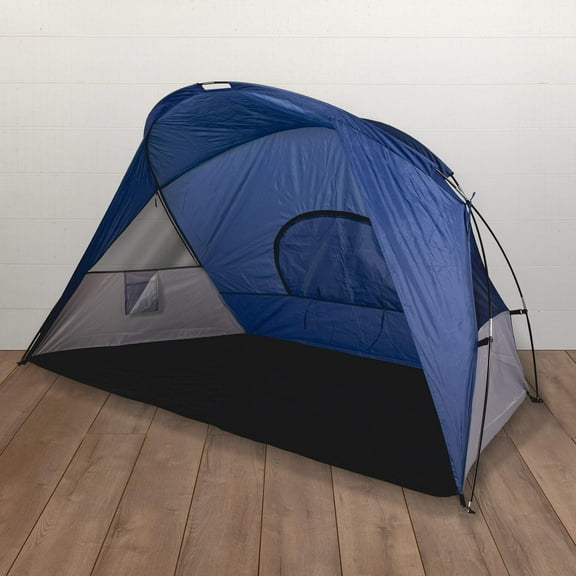 Cove Portable Beach Tent, Blue with Gray Accents