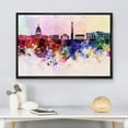 thumbnail image 3 of wall26 Framed Canvas Prints Wall Art - Washington Dc Skyline in Watercolor Background | Modern Wall Decor/Home Decoration Stretched Gallery Canvas Wrap Giclee Print. Ready to Hang - 24"x36", 3 of 5
