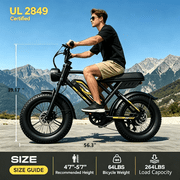 1000W Electric Bike for Age 13+, 48V 16Ah Removable Battery, 16x4 Fat Tire, 28MPH & 60 Miles Range, Full Suspension Mountain Bike for Teens UL2849