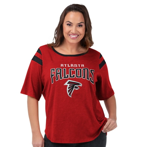 Women's G-III 4Her by Carl Banks Red Atlanta Falcons Plus Size Linebacker T-Shirt